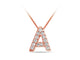 Rose Gold and Diamond Letter 'A' Pendant