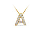 Yellow Gold and Diamond Letter 'A' Pendant