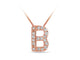 Rose Gold and Diamond Letter 'B' Pendant