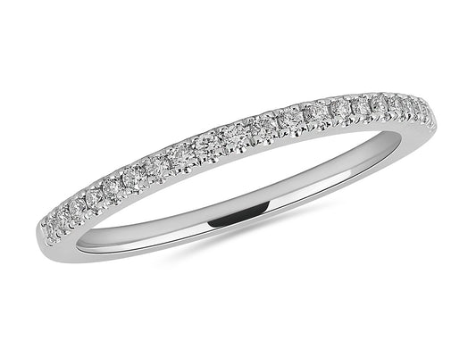 White Gold and Diamond Matching Wedding Band
