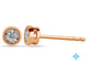Rose Gold and Diamond Miracle Stud Earrings