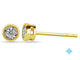 Yellow Gold and Diamond Miracle Stud Earrings