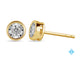 Yellow Gold and Diamond Miracle Stud Earrings